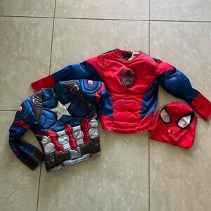 Costumes Spider-man & Captain America size kids small